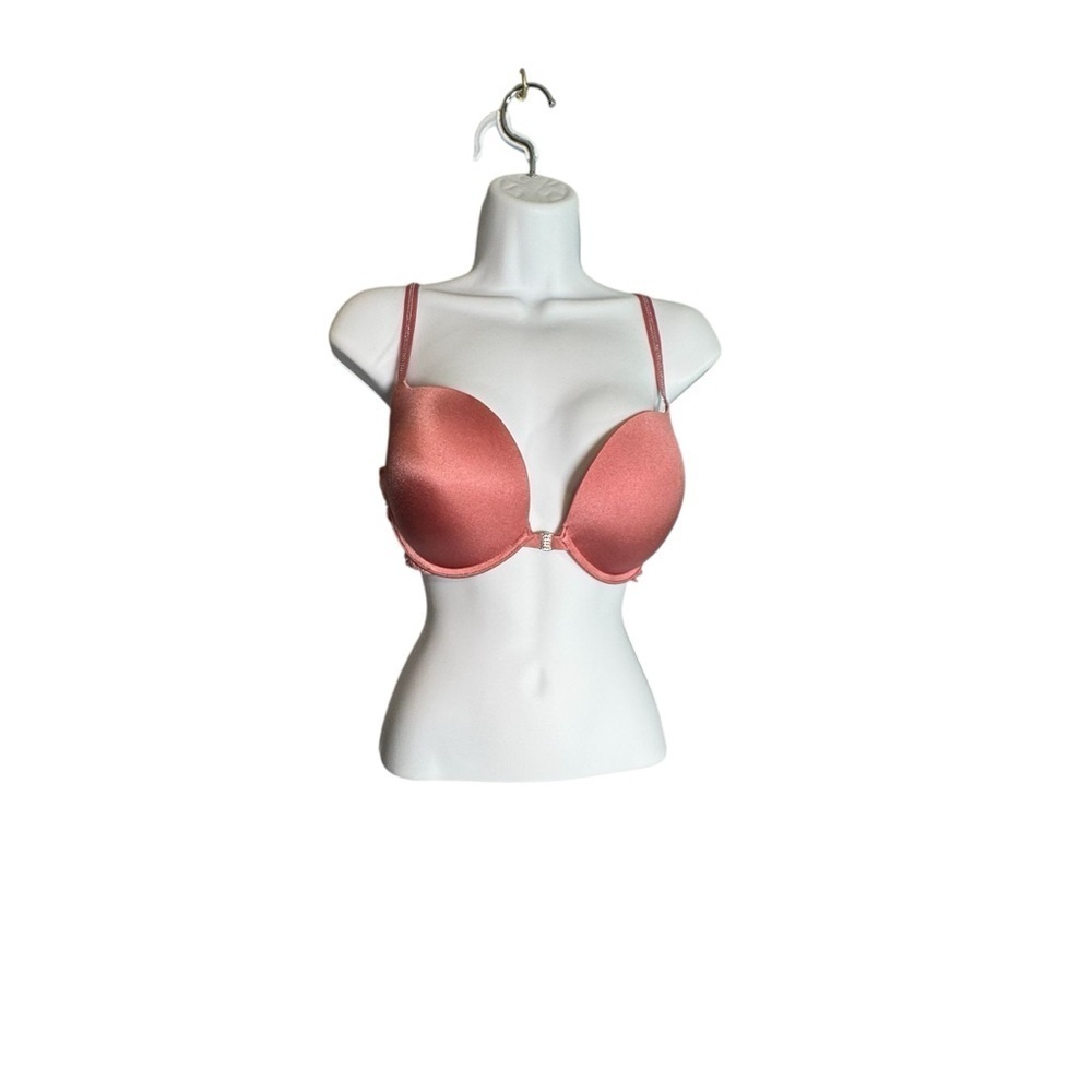 La Senza Beyond Sexy Bra 34DD Pink Lace Push Up Padded Front Close Underwire